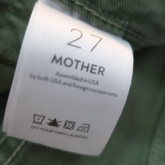 Women Mother The Wrapper Patch Springy Ankle Chalk Avocado Jeans 27 - Picture 11 of 12